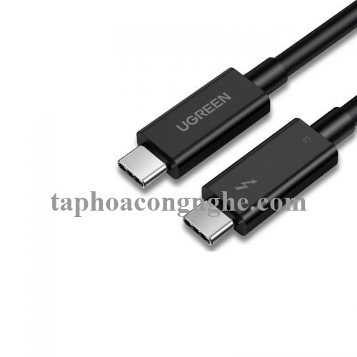 Ugreen 70951 0.8M 40Gbps 100W USB 3.1 cáp USB type C Thunderbolt 3 hỗ trợ PD màu đen US341 30070951